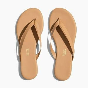 TKEES FLIP FLOP SANDALS - THE BOYFRIEND NUDE NORI LEATHER - NWT - SZ9